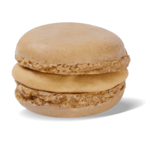 Dunkel Creme farbenes Cappuccino Macaron